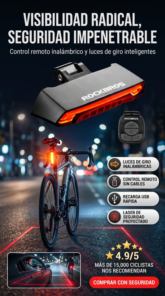 Luz Trasera-🚴‍♂️💡Mejora tu seguridad en carretera con luz trasera LED recargable⚡🛡️