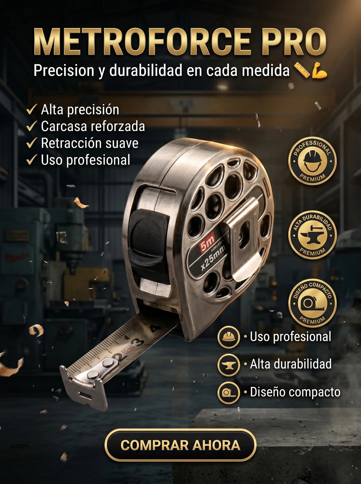 MetroForce-📏Diseñada para soportar golpes, caídas y trabajo pesado🛠️💥