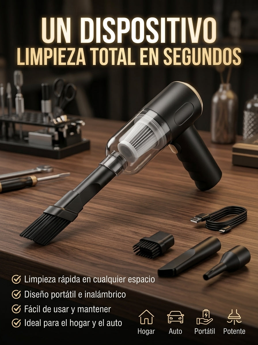 Aspiradora Portatil-🌀✨Mini aspiradora 3 en 1 con 4 accesorios incluidos para limpiar🚗🏠