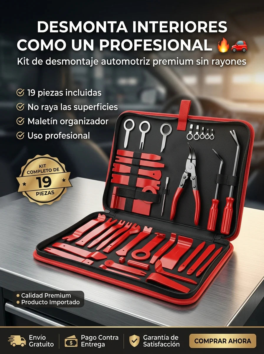 Kit Molduras-🚗Desmonta paneles, radios y molduras sin rayar tu vehículo  kit de 19 accesorios🧰🔥