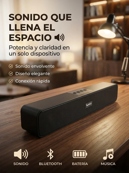Barra de sonido-🔊sonido envolvente sin cables con batería recargable y controles integrados🎶🔥