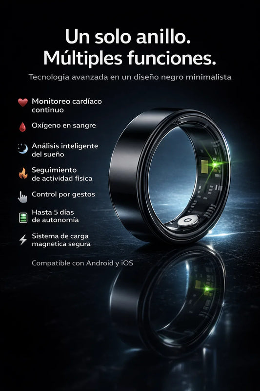 AuraRing Smart-💍⚡anillo inteligente para que monitorees tu salud 24/7🔋📲