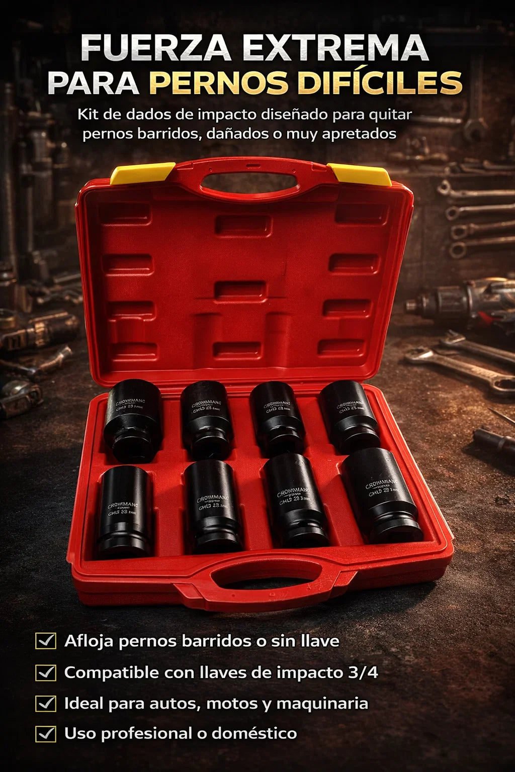 Dados Extractores Pro-🔧  Kit  para retirar los pernos de seguridad de los autos x8🔥
