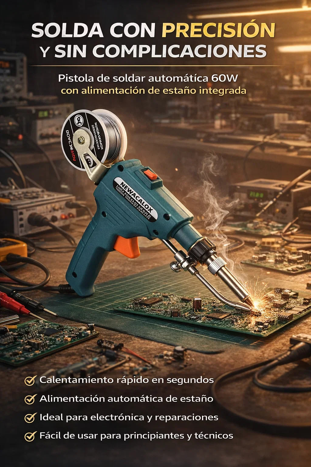 Kit Soldador Automático-⚡Kit completo con 4 accesorios para reparar y crear🔥
