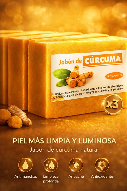 Pack x3 Jabón Curcuma-✨Luce una piel más limpia, uniforme y sin manchas 🌿